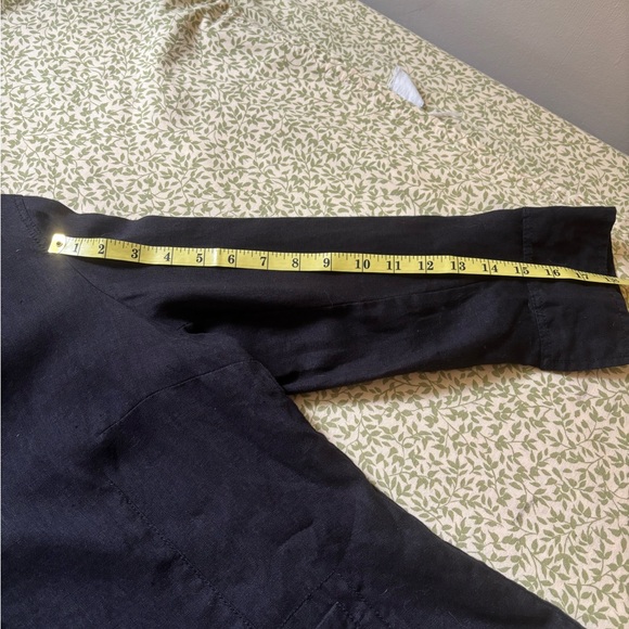Talbots Black Linen light weight summer jacket size 14. - Picture 14 of 16